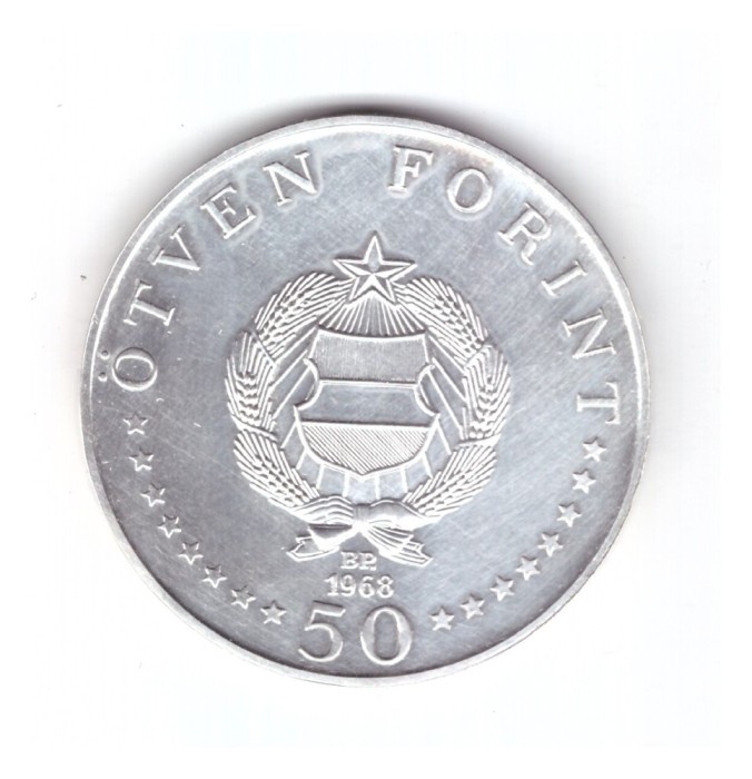 Moneda Ungaria 50 forint/forinti 1968 Ignac Semmelweis, UNC