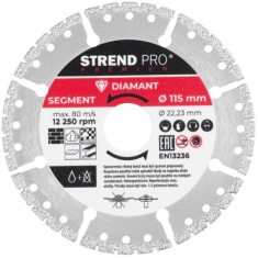 Disc diamantat segmentat, universal, vacuum brazed, taiere umeda si uscata, 115 mm, Strend Pro Premium foto