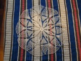 Macrame (mileu) de culoare alba cu diametrul de 38 centimetri