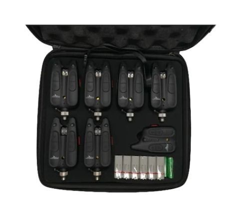 Kit 6 senzori pescuit rezistenti la apa cu statie si valigeta pentru transport