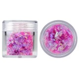 Decorațiuni pentru unghii - fulgi violet-roz 10g, INGINAILS