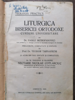 Mitrofanovici Tarnavschi Liturgica Bisericei Ortodoxe 1929 foto