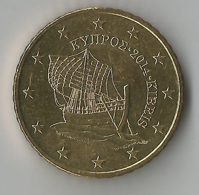 Cipru, 50 eurocenti, 2014, UNC