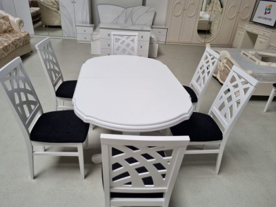 SET MARCO 2 MASA 160/195 CM + 6 SCAUNE personalizabil pe culori foto