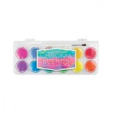 Cumpara ieftin Set acuarele Chroma Blends Pearlescent - 12 culori perlate si pensula, Ooly