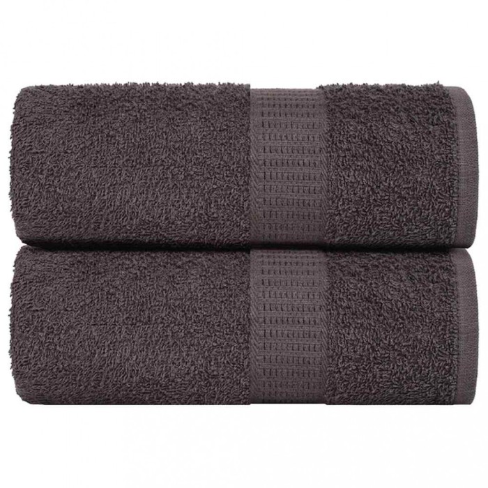 vidaXL Prosoape pentru oaspeți 2 buc Antracit 360 g/m&sup2; 100% bumbac