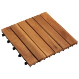 vidaXL Plăci pentru Deck 10 pcs Maro 30 x 30 cm Lemn de Acacia 42046707