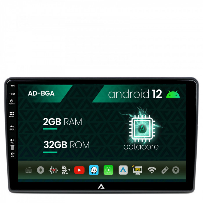 Navigatie Fiat Ducato, Citroen Jumper, Peugeot Boxer, Android 12, A-Octacore 2GB RAM + 32GB ROM, 9 Inch - AD-BGA9002+AD-BGRKIT355