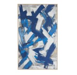 Cumpara ieftin Tablou decorativ cu rama pictat manual canvas abstract Bold 124x5x204h
