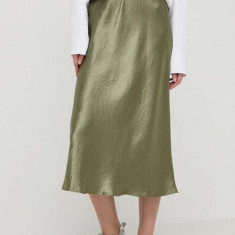 Max Mara Leisure fustă culoarea verde, midi, evazați 2416100000000