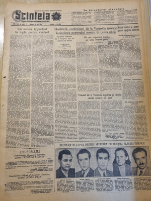 scanteia 18 mai 1955-articol george enescu,art.sangeorz bai,bacau,braila foto