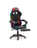 Scaun gaming cu iluminare LED RGB OFF 303, perne detasabile, suport picioare retractabil, polipropilena, 110 kg