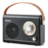 Radio retro cu difuzor Bluetooth Electromures EM 1005 NEGRU, 1500 mAh, Autonomie 6 ore - NOU