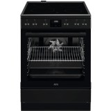Aragaz AEG CCB6441NBB, Vitroceramic, 4 zone de gatit, Timer cu display electronic, Grill, Clasa A, 60 cm, Negru