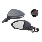 Oglinda exterioara Volkswagen Golf 7 (5k), 10.2012-, Stanga, reglare electrica; grunduit; incalzita; geam asferic; cromat; 6 pini; cu semnalizare