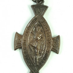 De colectie! Foarte rara medalie bronz biserica Angliei /Sf .Gheorghe