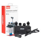 Distribuitor priza bricheta auto AMiO 04175, 4 prize alimentare, incarcare rapida PD30W QC3.0, 12/24V, putere maxima 216W la 24V si 108W la 12V
