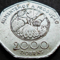 Moneda exotica 2000 DOBRAS - SAO TOME & PRINCIPE, anul 1997 * cod 31