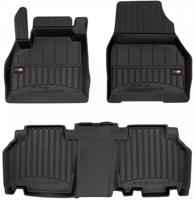 Set Covorase Auto Cauciuc Negro Renault Kangoo 2 2007-2021 Pro Line Tip Tavita 3D 3D425217