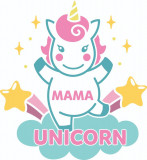 Cumpara ieftin Sticker decorativ, Mama Unicorn , Multicolor, 65 cm, 4858ST, Oem