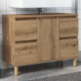 vidaXL Dulap de chiuvetă stejar artizanal, 80x33x60 cm, lemn prelucrat 857127