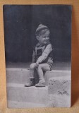 baietel - Danut, fotografie veche cu dedicatie, datata, anul 1955