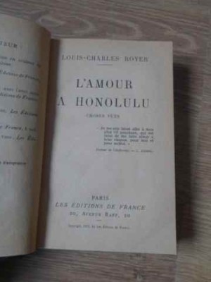L&amp;#039;AMOUR A HONOLULU-LOUIS-CHARLES ROYER-229154 foto