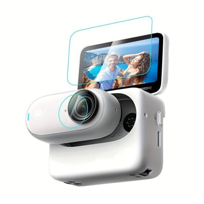 Folie protectie din sticla pentru display + obiectiv camera Insta360 GO 3 foto