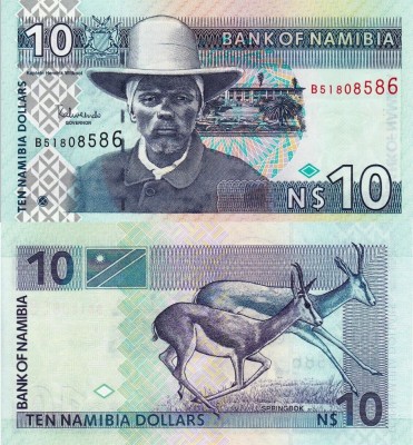 NAMIBIA 10 dollars ND 2001 UNC!!! foto