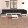 VidaXL Set mobilier de grădină cu perne, 8 piese, lemn masiv de pin 3076750