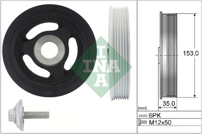 INA 544 0104 20 Set fulie, arbore cotit foto