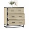Gossi dulap, stejar sonoma, 68x35x76 cm, lemn prelucrat si metal