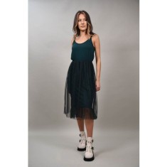 ROCHIE COMBINATA CU BRETELE SUBTIRI SERAPH TALIE UNICA Verde
