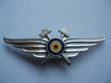 ROMANIA - INSIGNA MILITARA AVIATIE - TEHNIC DE AVIATIE , MODEL 1957, RPR, RARA , IM1.242