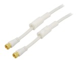 Cablu coaxial Goobay 7,5m alb 75&Omega; cu mufă dublă 67297