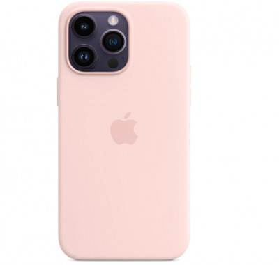 Husa din silicon Apple iPhone 14 Pro Max cu MagSafe, Chalk Pink - SECOND foto