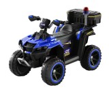 Cumpara ieftin ATV electric pentru copii 3-6 ani, Kinderauto Police, 80W, 12V 7Ah, echipare premium, albastru
