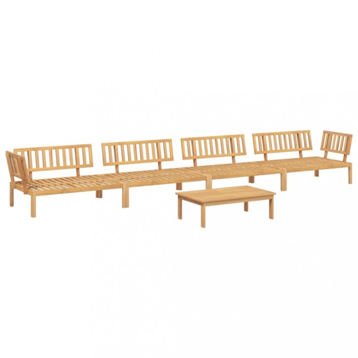Set canapea gradina din paleti, 5 piese, lemn masiv de acacia