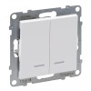Intrerupator cap scara dublu cu led Legrand Suno alb 721118
