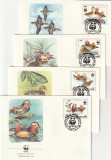 Fauna FDC WWF pasari,rate ,Koreea.