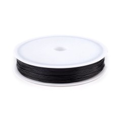 Fir elastic rotund din nylon, diamentru 0,6 mm Negru