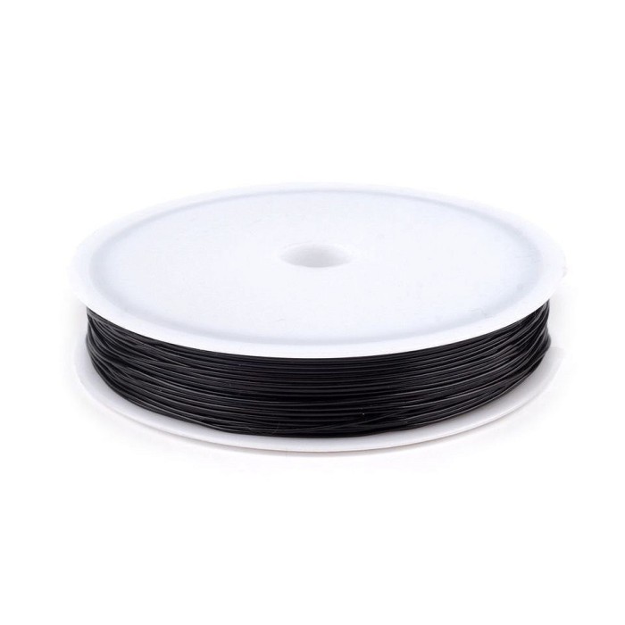 Fir elastic rotund din nylon, diamentru 0,6 mm Negru