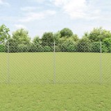 Cumpara ieftin Gard din plasa impletita cu stalp 10 x 1,4 m Otel Galvanizat
