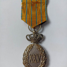 Medalie Decoratie Semnul Onorific pt 25 ani serviciu militar, 3 marcaje argint !