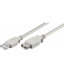 Cablu prelungitor USB A 2.0 tata USB A 2.0 mama 1.8m gri Goobay foto