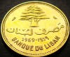 Moneda exotica 10 PIASTRES - LIBAN, anul 1969 * cod 1257, Asia