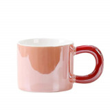 Cana ceramica Pufo Glossy pentru ceai, cafea, 250 ml, rosu