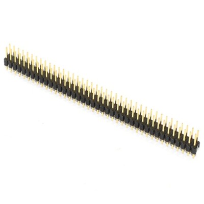 Bareta pini 2.54mm tata / 2x40 gold pin header male Arduino (b.259) foto