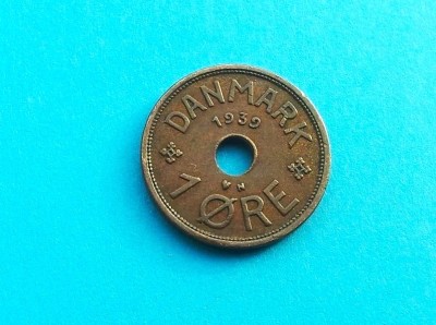 1 Ore 1939-Danemarca-XF-AUNC-in realitate arata bine!! foto