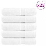 VidaXL Prosoape de duș premium SOLUND 25 buc alb 70x140cm 600 gsm